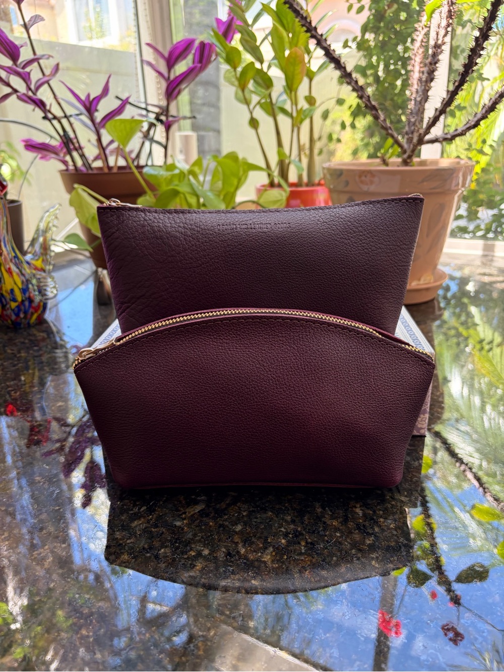 Portland Leather Plum Lover’s Pouch Duo 💜🟣